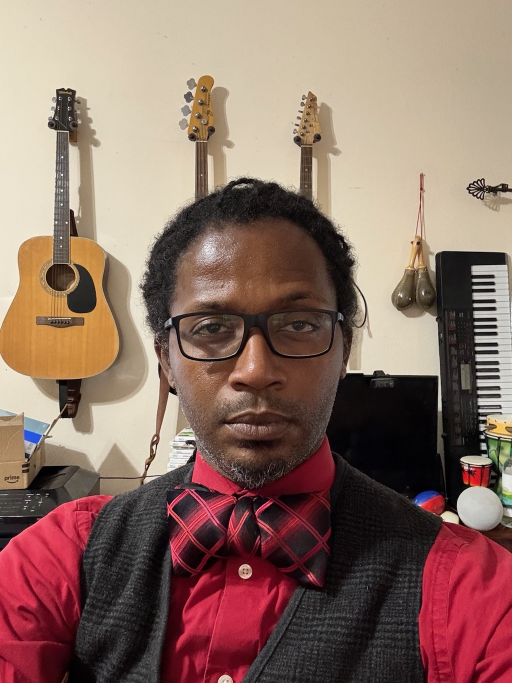 Jean on guitar